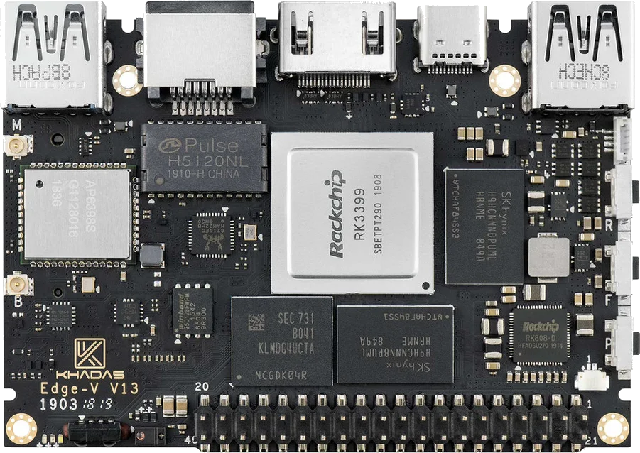 Edge-V board, top view