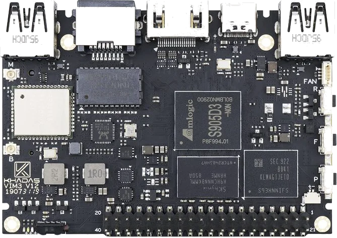 VIM3L board, top view